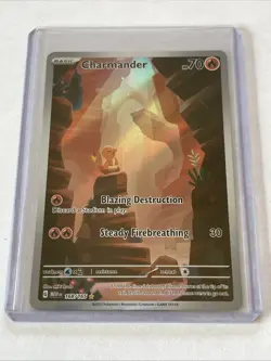 Pokémon Scarlet & Violet Charmander 168/165 Full Art Holo TCG Card - Image 3