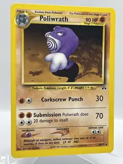 Poliwrath 28/75 Neo Discovery Non Holo Rare WotC Vintage Pokemon TCG Card - Image 5