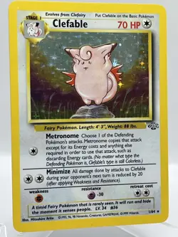 Clefable 1/64 Jungle Unlimited Holo Rare WotC 1999 Vintage Pokemon TCG Card - Image 2
