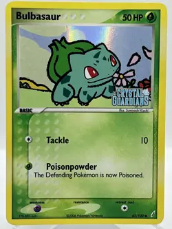 Bulbasaur 45/100 EX Crystal Guardians Reverse Holo Stamped Pokemon TCG Card - Image 4