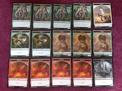 Magic the Gathering lot Token 14+ Horse Dinosaur Snake Dragon Demon Cards Clean - Image 1