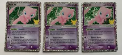 Pokemon Celebrations Mew ex 25th Anniversary Ultra Rare Holo Card 88/92 Set of 3 - Image 1