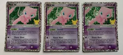 Pokemon Celebrations Mew ex 25th Anniversary Ultra Rare Holo Card 88/92 Set of 3 - Image 3