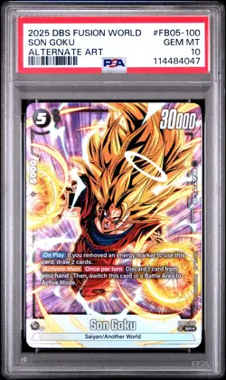 2025 DRAGON BALL SUPER CARD GAME FUSION WORLD NEW ADVENTURE SON GOKU PSA 10 - Image 1