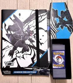 Lot Of Pokemon Black Bolt Binder With Box and x800 Black Bolt bulk Cards - Image 1