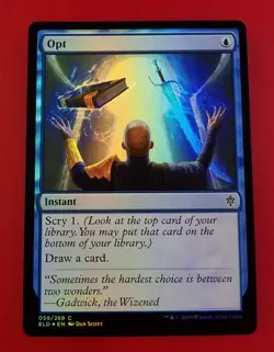 1x Opt | FOIL | Throne of Eldraine | MTG Magic Cards - Image 1