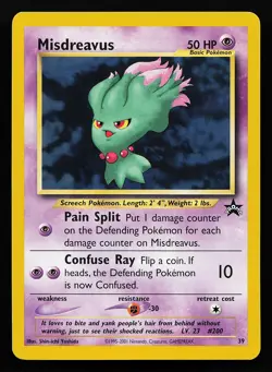 Misdreavus 39 WOTC Black Star Promo Pokémon Card - Image 3