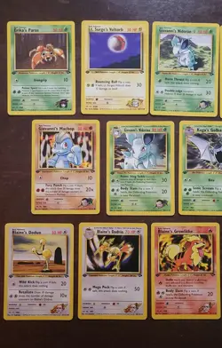 Vintage Pokemon Card Lot of 20 1st Edition Gym Challenge WOTC TCG - Image 11