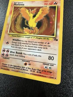 Pokémon TCG Moltres Holo Rare Card 12/62 Fossil Set  1999 Vintage WOC - Image 9