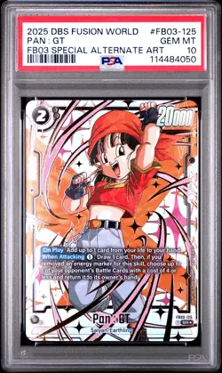 2025 DRAGON BALL SUPER CARD GAME FUSION WORLD NEW ADVENTURE PAN : GT PSA 10 - Image 3
