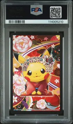 2016 POKEMON PLAYING CARDS MAIKO PIKACHU & OKUGE PIKACHU 7 OF SPADES PSA 9 - Image 4