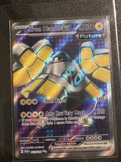 Iron Hands EX 223/182 Paradox Rift Ultra Rare Full Art Holo Card NM/M Pack Fresh - Image 1
