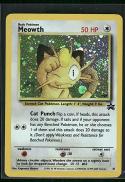 Meowth - 10 - Pokemon Wizards Black Star Promo Card GAME BOY MP - Image 3