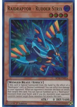 Yugioh - Raidraptor - Rudder Strix (Ultra Rare) (1st Edition) - BLLR-EN014 P - Image 2