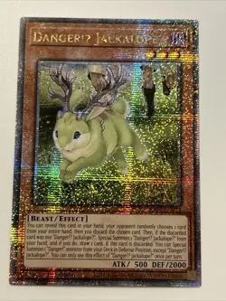 1x (M/NM) Danger!? Jackalope? RA01-EN013 Quarter Century Rare 1st YuGiOh - Image 1