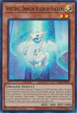 Yu-Gi-Oh! Spectral Dragon Ruler of Flickers ALIN-EN018 Ultra Rare 1st Edition;NM - Image 2