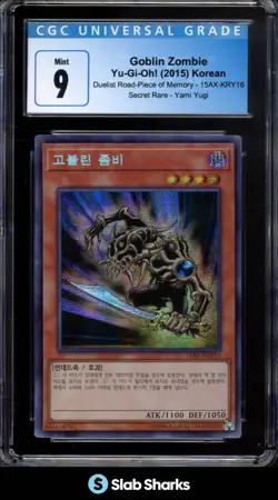 2015 YU-GI-OH! (KOREAN) #15AX-KRY16 GOBLIN ZOMBIE SECRET RARE CGC 9 - Image 4