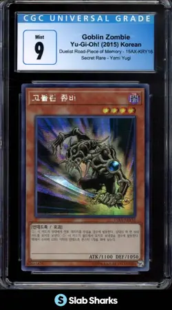 2015 YU-GI-OH! (KOREAN) #15AX-KRY16 GOBLIN ZOMBIE SECRET RARE CGC 9 - Image 1
