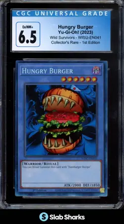 2023 YU-GI-OH! WILD SURVIVORS ENGLISH 1ST EDITION HUNGRY BURGER CGC 6.5 - Image 1