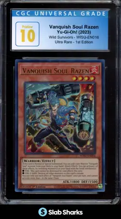 2023 YU-GI-OH! WILD SURVIVORS 1ST EDITION VANQUISH SOUL RAZEN CGC PRISITNE 10 - Image 1