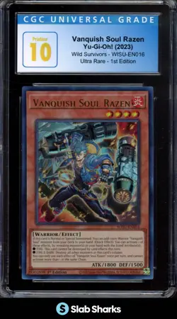 2023 YU-GI-OH! WILD SURVIVORS 1ST EDITION VANQUISH SOUL RAZEN CGC PRISITNE 10 - Image 4