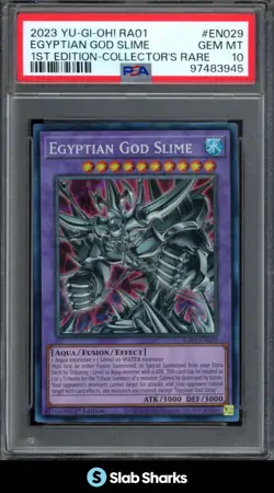 2023 YU-GI-OH! RA01 1ST EDITION COLLECTOR'S RARE EGYPTIAN GOD SLIME PSA 10 - Image 4