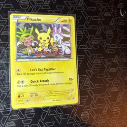 Pokemon Pikachu XY95 Holo 2016 Let's Eat Together Cutest Card RARE - Image 4