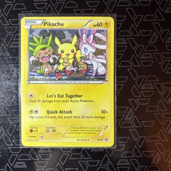 Pokemon Pikachu XY95 Holo 2016 Let's Eat Together Cutest Card RARE - Image 5