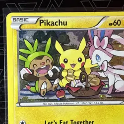Pokemon Pikachu XY95 Holo 2016 Let's Eat Together Cutest Card RARE - Image 8