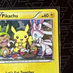 Pokemon Pikachu XY95 Holo 2016 Let's Eat Together Cutest Card RARE - Image 9