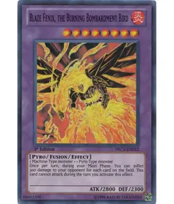 Yugioh Blaze Fenix the Burning Bombardment Bird (Super Rare 1st Ed) PRC1-EN012 P - Image 1