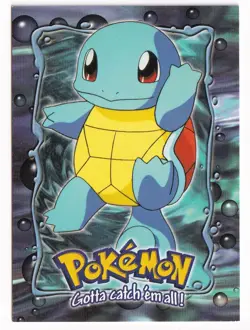 SQUIRTLE - # 07 - TOPPS SERIES  - E7 OF 12 - BLUE LOGO - Pokemon Card - - Image 1