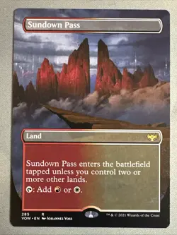 MTG / Sundown Pass / VOW / #285 / Regular (Borderless) / Rare / NM - Image 1