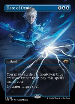 MTG x1 FLARE OF DENIAL 1x NM-MINT Modern Horizons 3 MH3 #326 (Borderless) Magic - Image 1