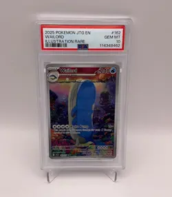 2025 POKEMON JTG EN-JOURNEY TOGETHER ILLUSTRATION RARE #162 WAILORD PSA 10 - Image 1