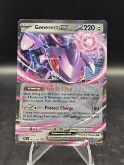 Pokemon TCG Genesect ex 067/086 Black Bolt Double Rare Holo NM - Image 1