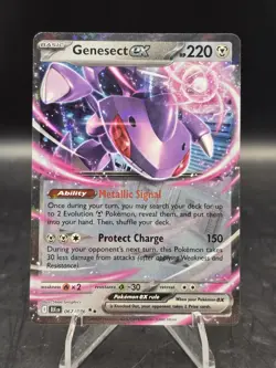 Pokemon TCG Genesect ex 067/086 Black Bolt Double Rare Holo NM - Image 3