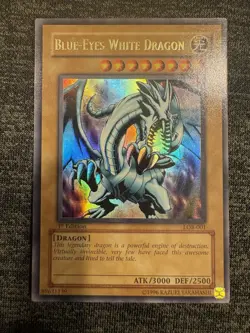 Yugioh 1st Edition Blue-Eyes White Dragon SDK-001 x 2| & LOB -001 1st Edition  - Image 5