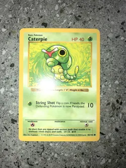 Pokemon TCG Cards SHADOWLESS Base Set Caterpie 45/102 NM - Image 3