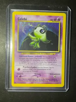 HP PokÃ©mon TCG Celebi Neo Revelation Holo Card 3/64 Unlimited Rare - Image 1