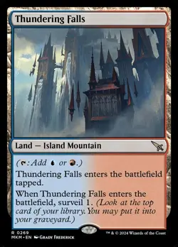 MKM THUNDERING FALLS 1x Rare Magic Murders at Karlov Manor MTG NM - Image 1