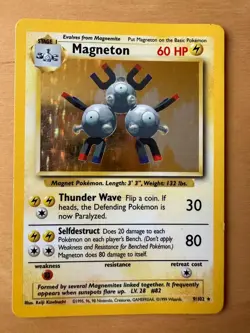 Magneton 9/102 Pokemon Base Set Holo Rare Card Excellent Condition - Image 4