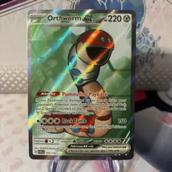 PokÃ©mon TCG Orthworm EX Full Art Ultra Rare Card 162/142 Stellar Crown - Image 1