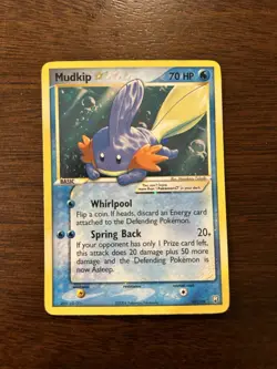 LP/NM Mudkip Gold Star Holo Rare 107/109 EX Team Rocket Returns Pokemon Card - Image 1