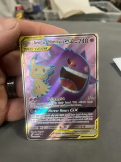 Gengar & Mimikyu GX (Full Art) 164/181 Sm-Team Up Holo Rare Pokemon Card TCG - Image 1