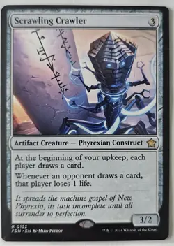 Scrawling Crawler #132 MTG Foundations Regular Rare NM  - Image 1