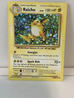 Pokemon Raichu 36/108 - Holo Rare - XY Evolutions 2016 Trading Cards NM - Image 1