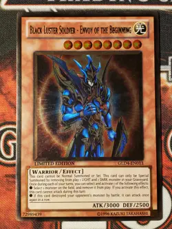 Yugioh Black Luster Soldier - Envoy of the Beginning GLD4-EN013 Gold Rare VLP/NM - Image 1
