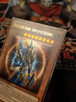 Yugioh Black Luster Soldier - Envoy of the Beginning GLD4-EN013 Gold Rare VLP/NM - Image 5