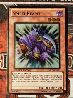 Yugioh Spirit Reaper GLD4-EN011 Gold Rare Limited Edition NM - Image 1